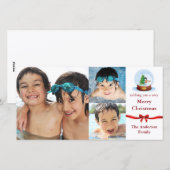 Snow Globe 3 Fotos Weihnachten - Fotokarte (Vorne/Hinten)