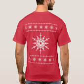 Snow Globe Albtraum mit Shark Gingerbrot Mann T-Shirt (Rückseite)