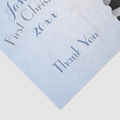 Snow Globe blue boy Baby's 1. Weihnachtsjung Foto Seidenpapier (Ausschnitt)