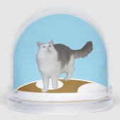 Snow Globe - Cat Looking Up Schneekugeln (Vorderseite)