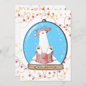 Snow Globe Christmas Polar Bärenkarte (Vorne/Hinten)