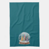 Snow Globe Colorful Christmas Tree Forest Geschirrtuch (Vertikal)