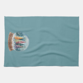 Snow Globe Colorful Christmas Tree Forest Light Geschirrtuch