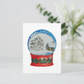 Snow Globe Crystal Ball Winter Village Weihnachten (Stehend Vorderseite)