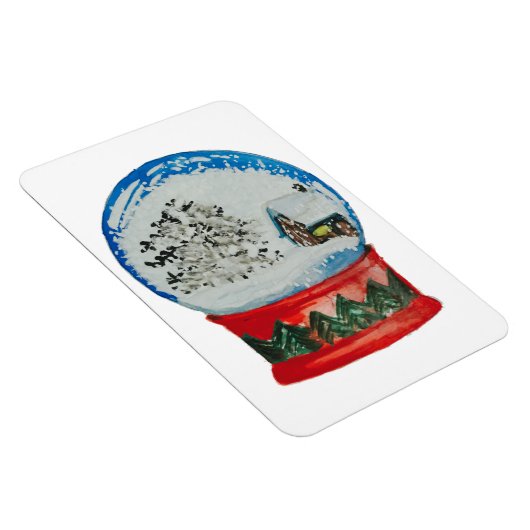 Snow Globe Crystal Ball Winter Village Weihnachten Magnet (Rechte Seite)