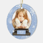 Snow Globe Custom Foto Beautiful Keramikornament (Links)