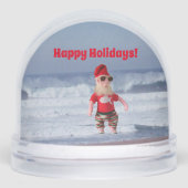 Snow Globe - Der Weihnachtsmann im Surf Schneekugeln (Vorderseite)