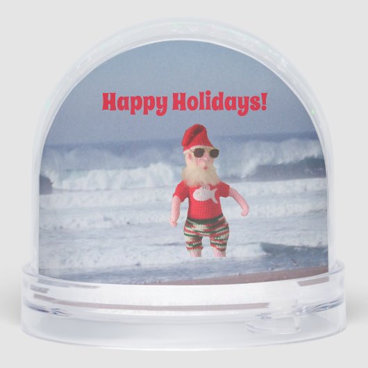 Snow Globe - Der Weihnachtsmann im Surf Schneekugeln (Rückseite)