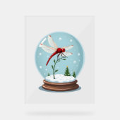 Snow Globe Dragonfly Acrylschild (Vorderseite)