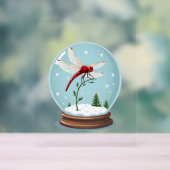 Snow Globe Dragonfly Acrylschild (Neutral)