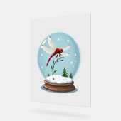 Snow Globe Dragonfly Acrylschild (Winkel)