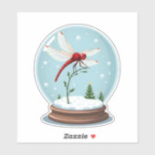 Snow Globe Dragonfly Aufkleber (Blatt)