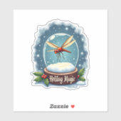 Snow Globe Dragonfly Aufkleber (Blatt)