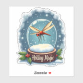 Snow Globe Dragonfly Aufkleber (Blatt)