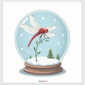 Snow Globe Dragonfly Aufkleber (Blatt)