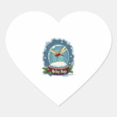 Snow Globe Dragonfly Herz-Aufkleber (Vorderseite)