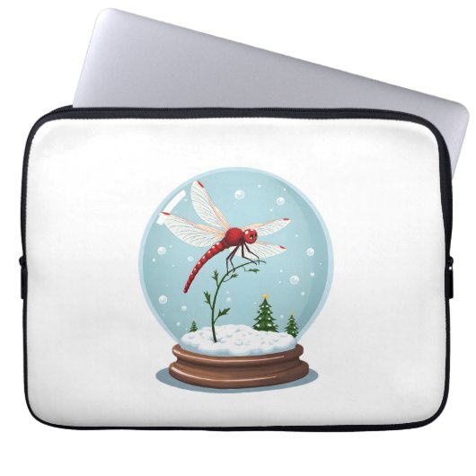 Snow Globe Dragonfly Laptopschutzhülle (Vorderseite)