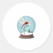 Snow Globe Dragonfly Runder Aufkleber (Vorderseite)