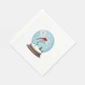 Snow Globe Dragonfly Serviette (Ecke)