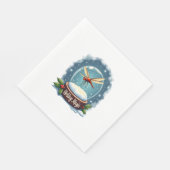 Snow Globe Dragonfly Serviette (Ecke)
