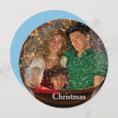 Snow Globe Familie Weihnachten Gruß (Vorne/Hinten)