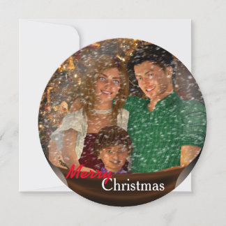 Snow Globe Familie Weihnachten Gruß