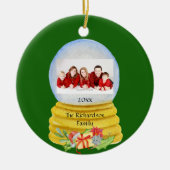 Snow Globe Foto Personalisierte Keramik Ornament (Vorne)