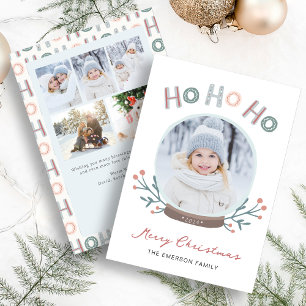 Snow Globe Foto Weihnachtskarte Feiertagskarte