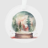 Snow Globe Glass Ball Winter Wunderland Weihnachte Ornament (Vorderseite)