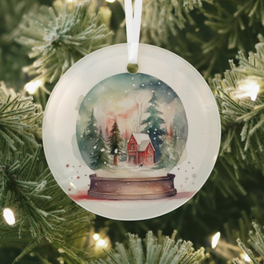 Snow Globe Glass Ball Winter Wunderland Weihnachte Ornament Aus Glas (InSitu)