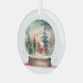 Snow Globe Glass Ball Winter Wunderland Weihnachte Ornament Aus Glas (Vorderseite links)