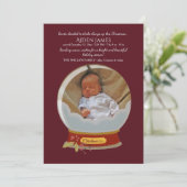 Snow Globe Holiday Foto Card Feiertagskarte (Stehend Vorderseite)