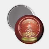 Snow Globe Magnet (Vorderseite/Rückseite)