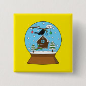 Snow Globe mit Blackbird singen Button (Vorderseite)