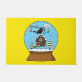 Snow Globe mit Blackbird singen Fußmatte (Vorderseite)