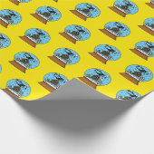 Snow Globe mit Blackbird singen Geschenkpapier (Ecke)