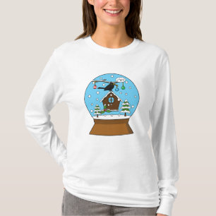 Snow Globe mit Blackbird singen T-Shirt