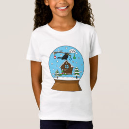 Snow Globe mit Blackbird singen T-Shirt