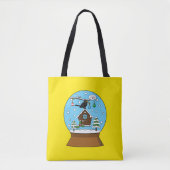 Snow Globe mit Blackbird singen Tasche (Vorderseite)
