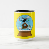 Snow Globe mit Blackbird singen Tasse (Zentrum)