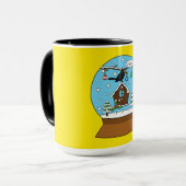 Snow Globe mit Blackbird singen Tasse (Vorderseite Links)