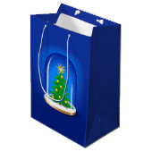 Snow Globe Mittlere Geschenktüte (Vorderseite Schrägansicht)