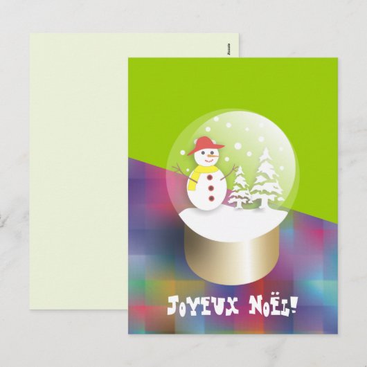 Snow Globe Postkarte (Vorne/Hinten)