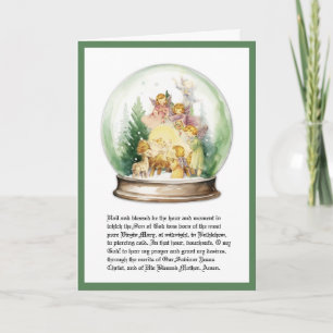 Snow Globe Religious St. Andrew Novena Geburt Feiertagskarte