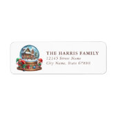 Snow Globe Return Address Labels (Vorne)