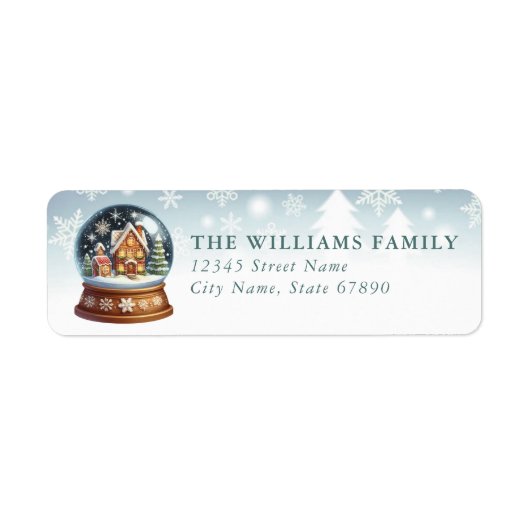 Snow Globe Return Address Labels (Vorne)