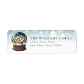 Snow Globe Return Address Labels (Vorne)