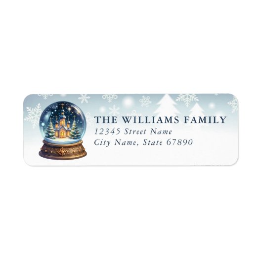 Snow Globe Return Address Labels (Vorne)