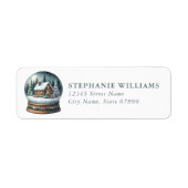 Snow Globe Return Address Labels (Vorne)