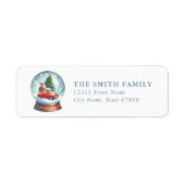 Snow Globe Return Address Labels (Vorne)